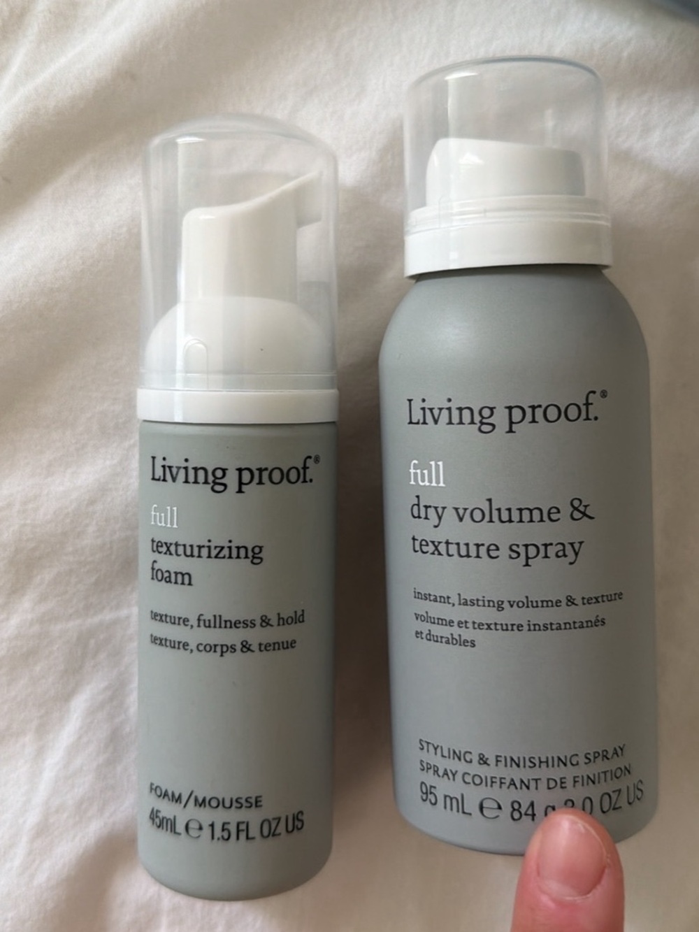 Living Proof Full Texturizing Foam 1.5 oz + Dry Volume and Texture Spray 3 oz